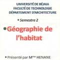 Cours de 2 ème année architecture, intitulé Géographie de l’habitat , animé par Mme Hanane  part2