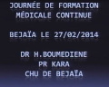 Communication du Dr H-BOUMEDIENE
