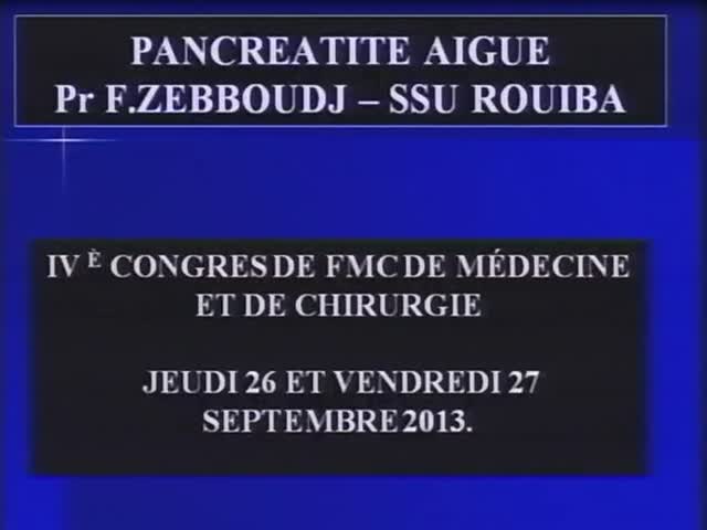 Communication du Pr F.ZEBOUDJ