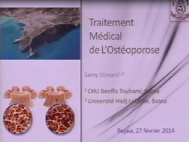 Communication du Dr Samy SLIMANI