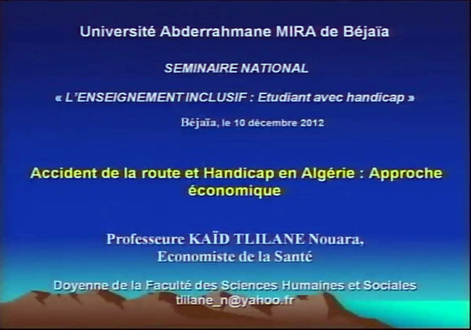 Communication du Pr KAÏD TLILANE Nouara
