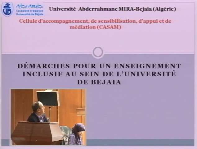 Démarches pour un enseignement  inclusif au sein de l’université Abderrahmane MIRA de Bejaia