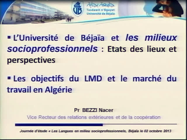 Communication du Pr N.BEZZI