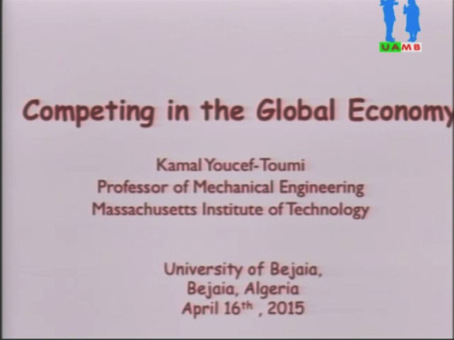 Conférence du professeur Kamal Youcef-Toumi Proffessor of mechanical enginereeng masschusetts institute of technology