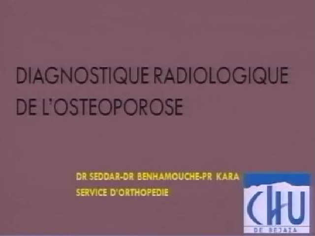 Communication du Dr SEDDAR