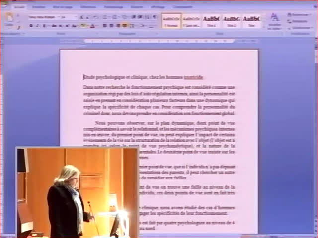 Communication de Mme BALI