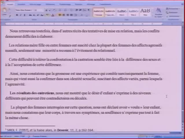 Communication de Mme TOUATI Saida