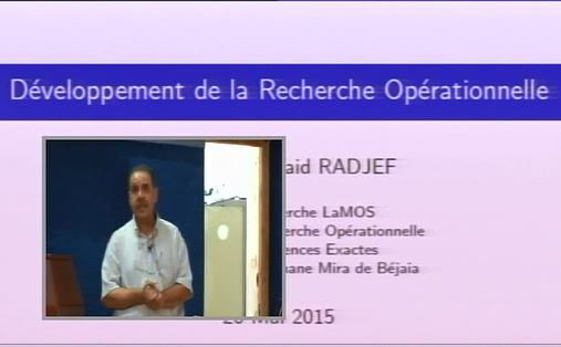 Conférence animée par le Pr Mohammed Said RADJEF