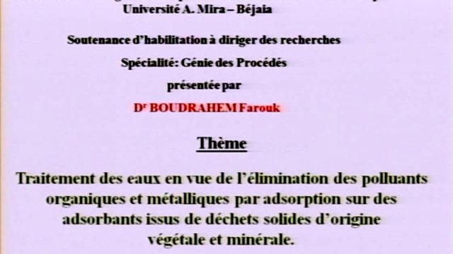 Débat soutenance d’une HU par: Dr BOUDRAHEM Farouk, part1