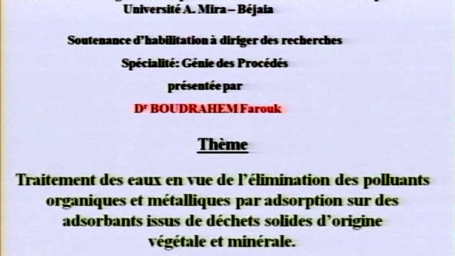 Débat Soutenance d’une HU du Dr BOUDRAHEM Farouk, part2