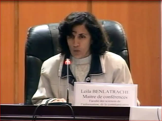 Communication présentée par Leila BENLATRACHE