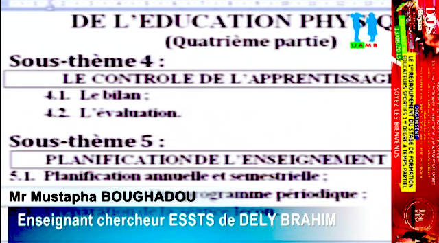 Processus pédagogique, Cours du Dr BOUGHADOU Mustapha