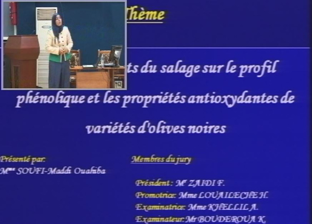 Débat soutenance doctorat de Mme SOUFI- MADDI O., part1