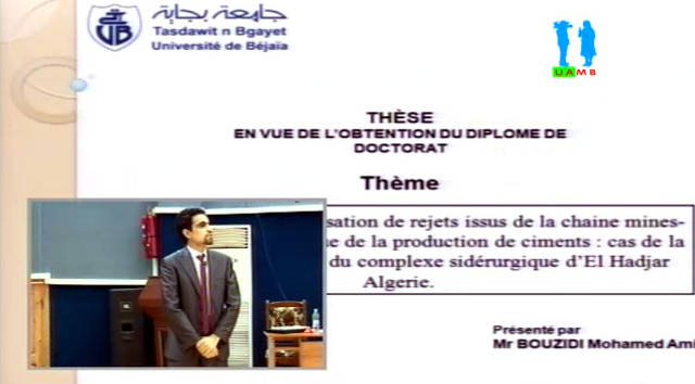 Soutenance doctorat de M. BOUZIDI Mohamed Amin