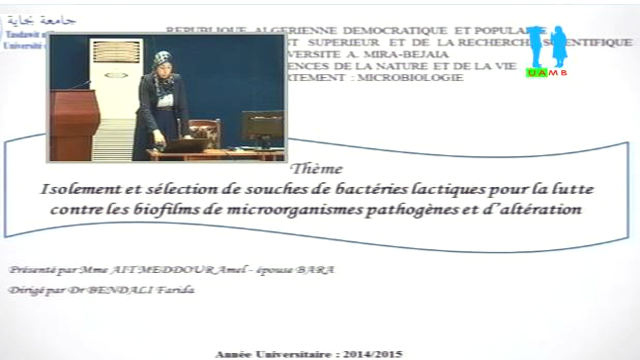 Soutenance de thèse doctorat par Mme AIT MEDDOUR Amel