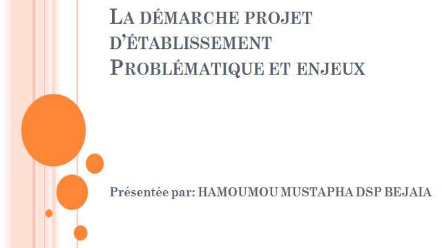 Conférence du Dr HAMOUMOU MUSTAPHA DSP BEJAIA