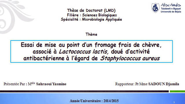 Débat3 soutenance doctorat LMD de Mme Sahraoui Yasmine