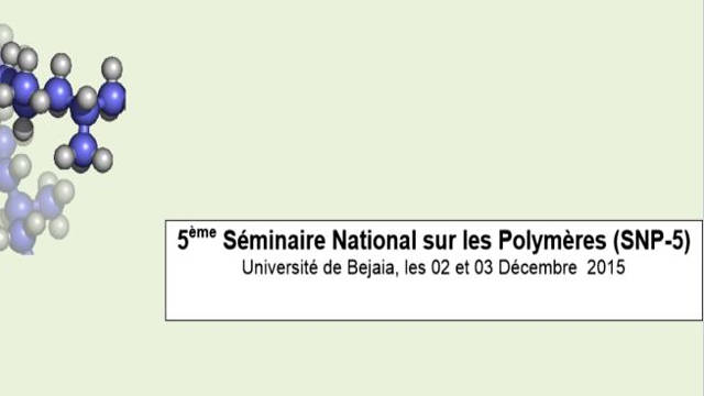 Communication de Mme Khoukhi Oum Elkheir sur les polymères