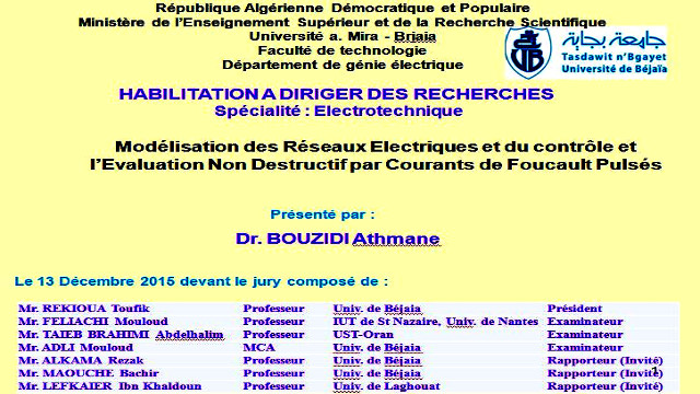 Débat de la soutenance HDR, du Dr BOUZIDI Athmane, part 02