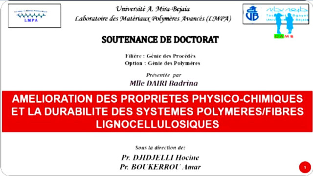 Débat 3, soutenance doctorat de Mme Dairi Badrina
