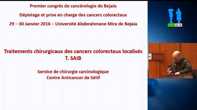 Conférence par Pr Saib : chef de service de chirurgie générale CAC Sétif