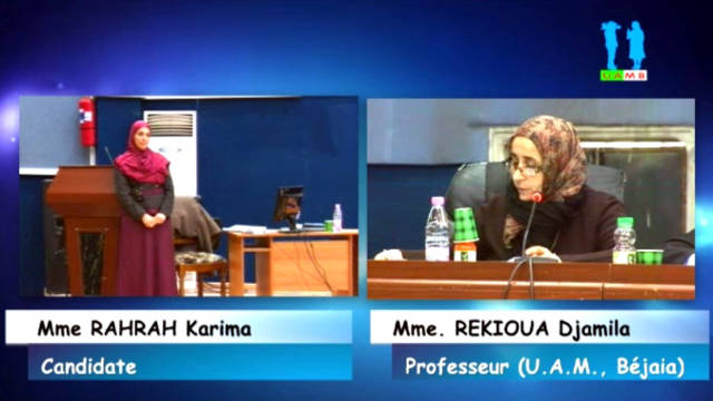 Débat, soutenance de doctorat RAHRAH Karima Part01