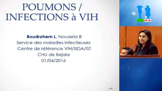 Conférence du Dr BOUDRAHEM Lila, infectiologue, CHU  Bejaia