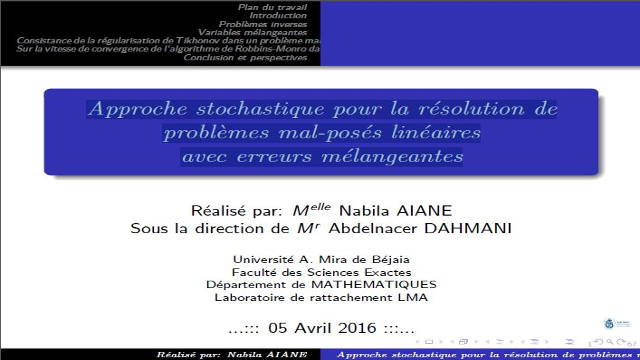 Débat, soutenance de doctorat de Mme AIANE Nabila