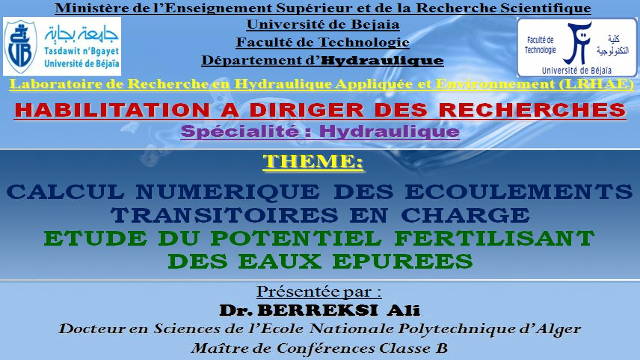 Débat autour de la soutenance HDR du Dr BERREKSI, part2