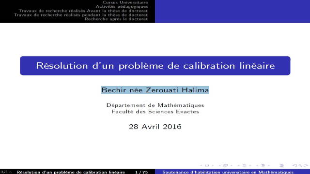 Débat soutenance HDR de Mme BECHIR Halima-ZEROUATI