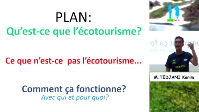 Débat conférence de M. TEDJANI Karim, sur l’écotourisme
