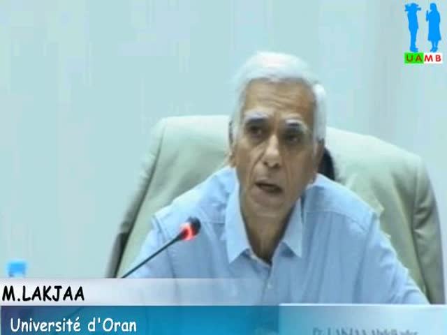 Conférence du Pr.LAKJAA, Université d&rsquo;Oran