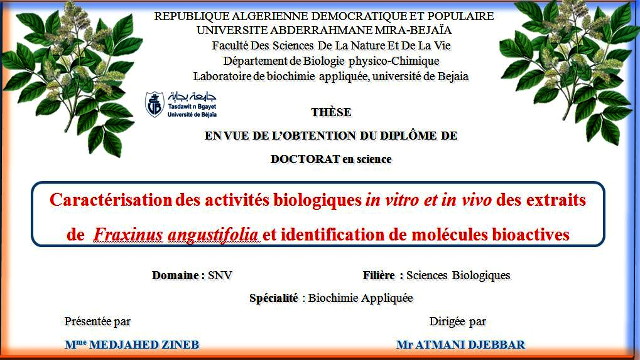 Débat soutenance doctorat de Mme MEDJAHED Zineb, part1