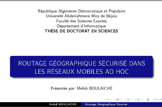 Soutenance de doctorat en informatique de BOULAICHE Mehdi