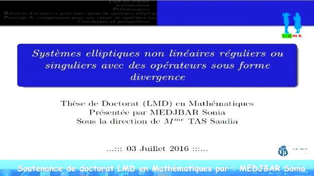 Débat3 soutenance doctorat LMD, Math, de MEDJBAR Sonia