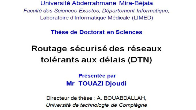 Débat 04, Soutenance doctorat en sciences, M. TOUAZI Djoudi