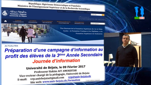 Débat communication du Pr AIT AMOKHTAR Hakim au profit …