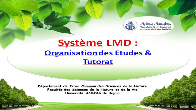 Débat autour du système LMD au profit étudiants L1, Biologie