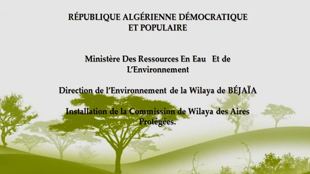Conférence animée par: MERABET Kahina, Direction de l&rsquo;environnement
