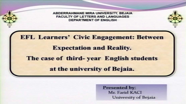 Conference presented by KACI Farid