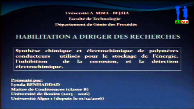 Débat 03, soutenance Habilitation Univ. BENHADDAD Lynda