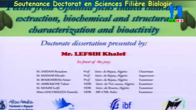Débat 04, soutenance de doctorat, biologie, M. LEFSIH Khaled