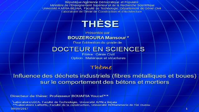 Débat3, soutenance doctorat de M. BOUZEROURA Mansour