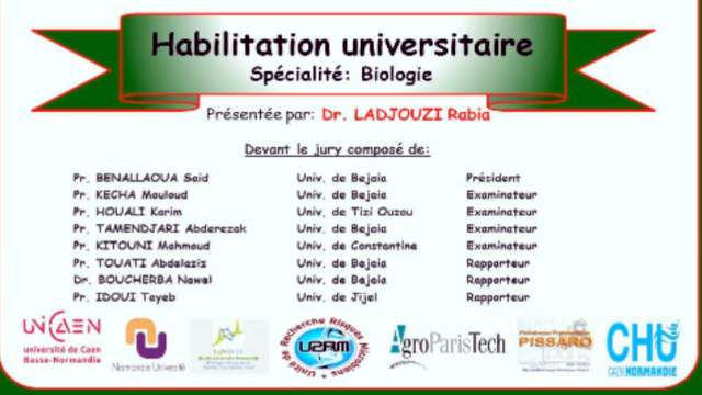 Débat soutenance Habilitation  Dr LADJOUZI Rabia, part4