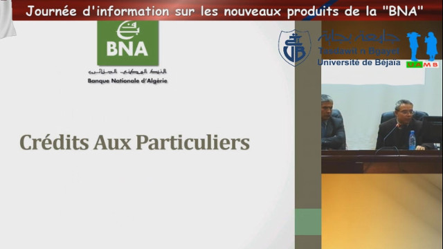 Débat conférence sur les nouveaux produits de « BNA », part2