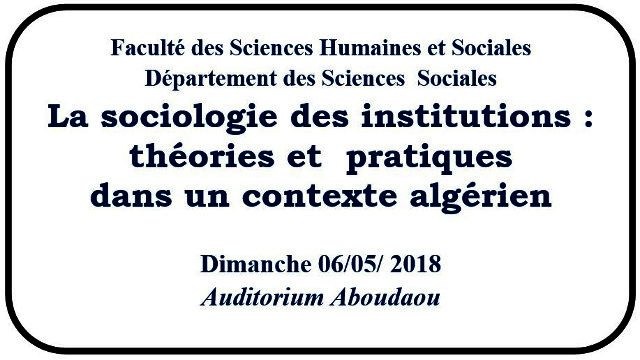 Clôture journée d’étude, La sociologie