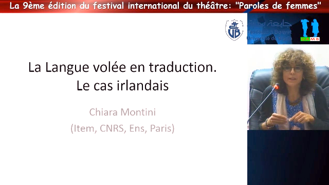 Débat conférence Mme Chiara MONTINI, CNRS, ENS, France