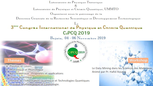 Clôture du Troisième congrès international de la physique et de la chimie quantique  CiPCQ’2019