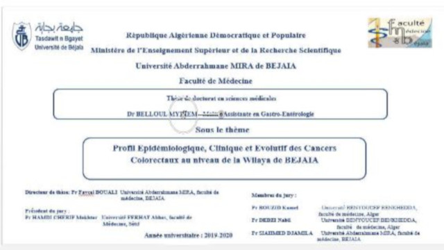 Débat sout. Sciences Médicales, Pr BELLOUL Myriem, part5