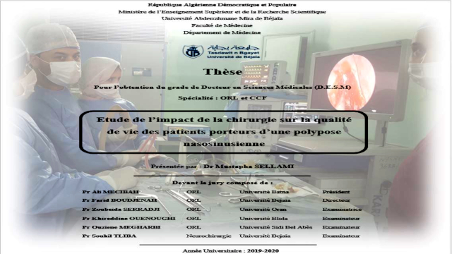 Débat 06, soutenance doctorat médecine Dr Mustapha SELLAMI